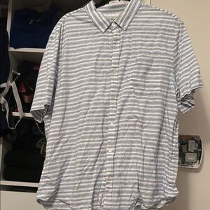 Original Penguin Blue and White Casual Button Down Shirt